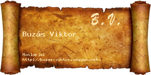 Buzás Viktor névjegykártya